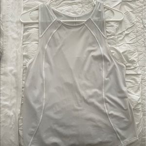 White Lululemon Tank Mesh Accents